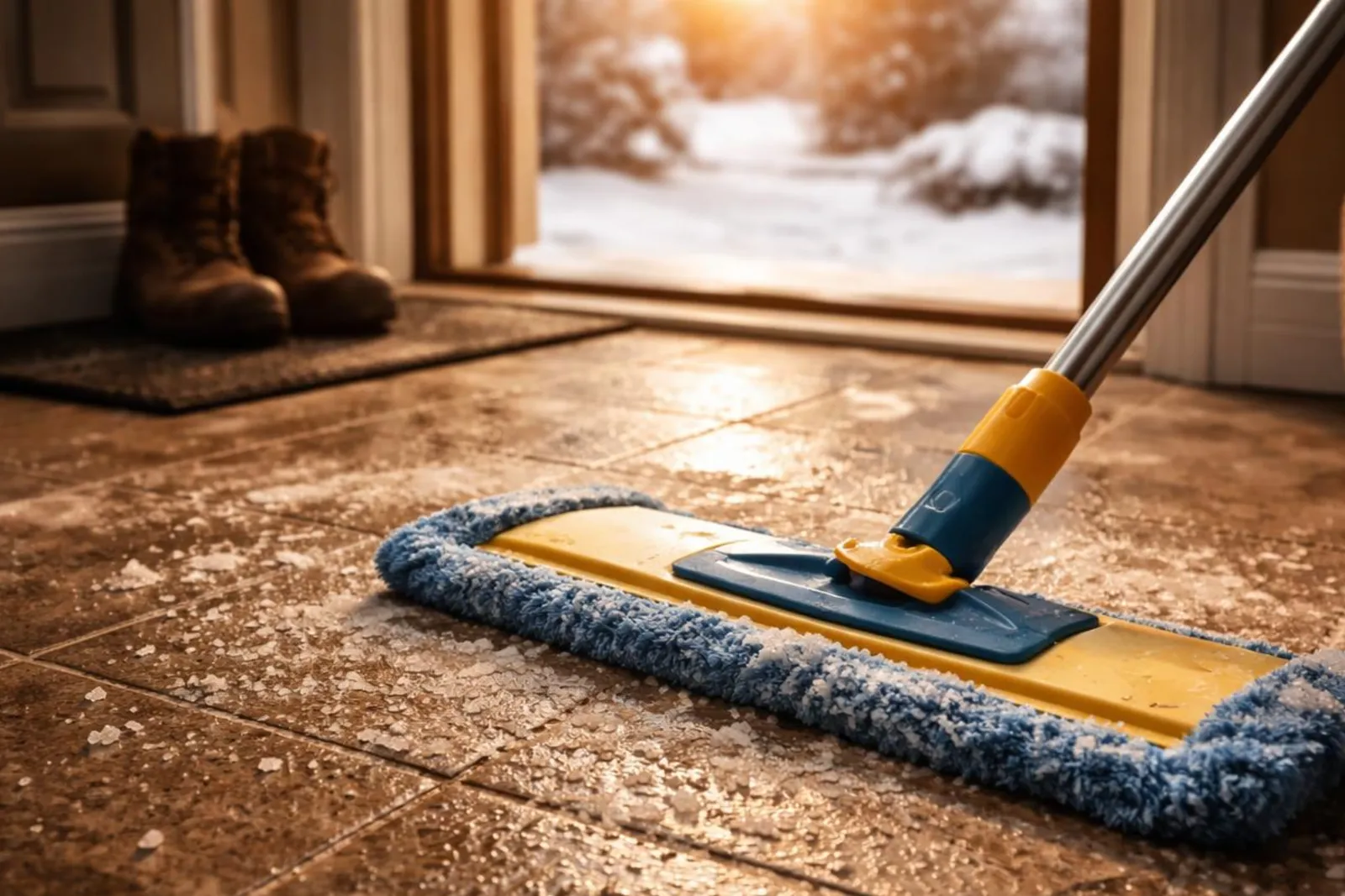 How to Remove Road Salt and Mud from Entry Floors Before They Cause Lasting Damage