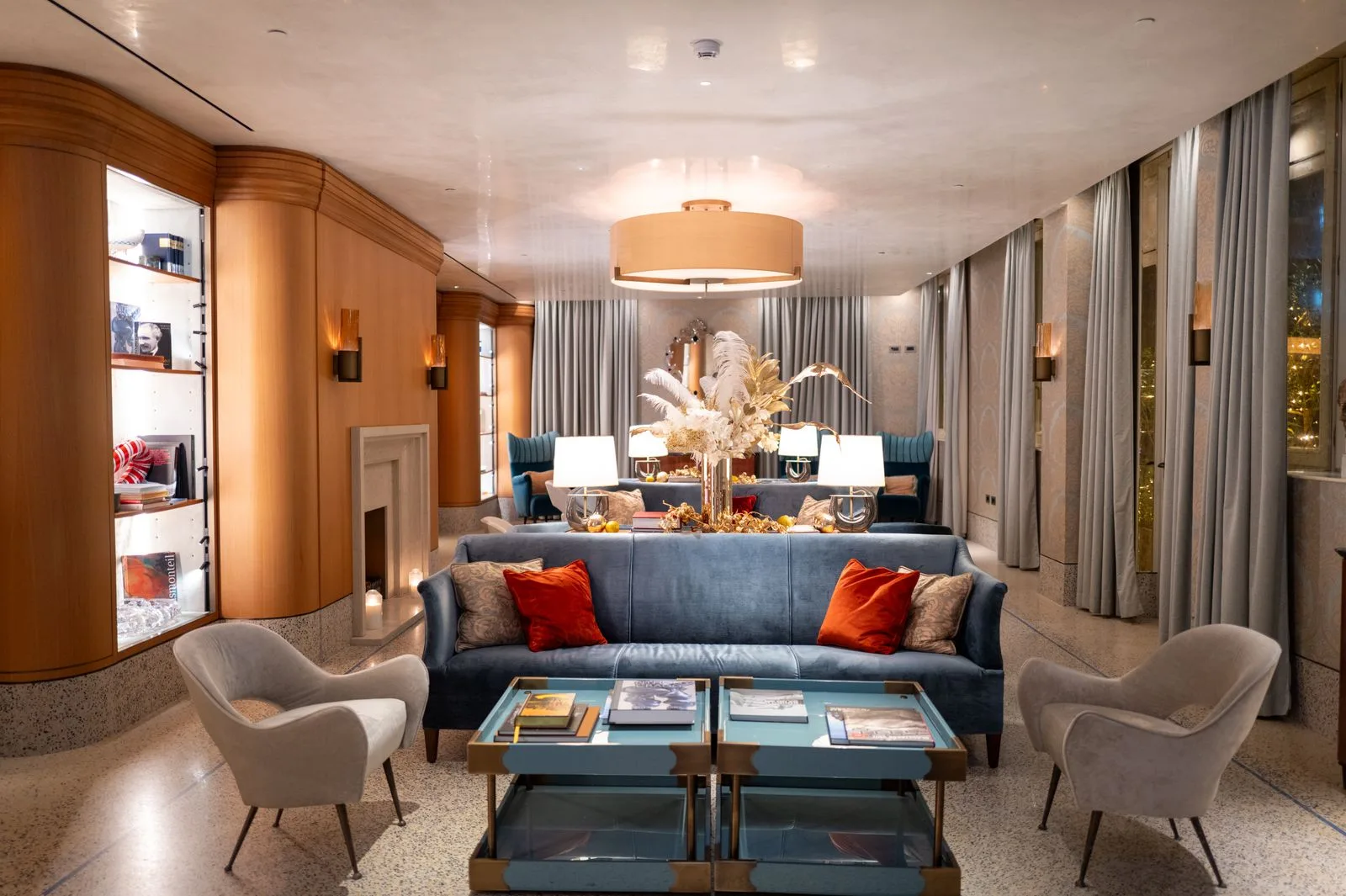 Spacious high-end living room cleaned and reset by Clean By Gina